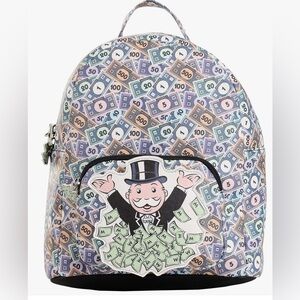 Hasbro Black and Gray Backpack with Geometric Patterns